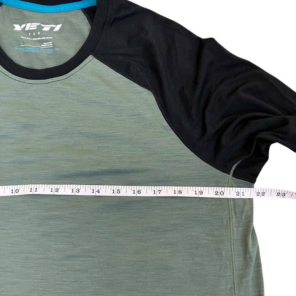 YETI Turq Mens Sz L Merino Blend Long-Sleeve Jersey Cycling Shirt Base Layer - Picture 13 of 16
